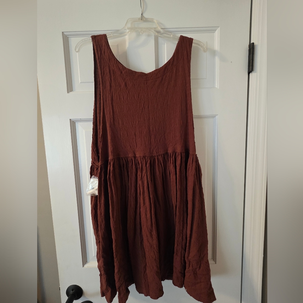Free People Beach Brown Sleeveless Dress
